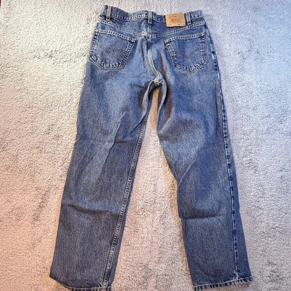 Levi's 550 Blue Jeans‎ Mens 36x31 Vintage Y2K Black Batwing Relaxed Fit Denim